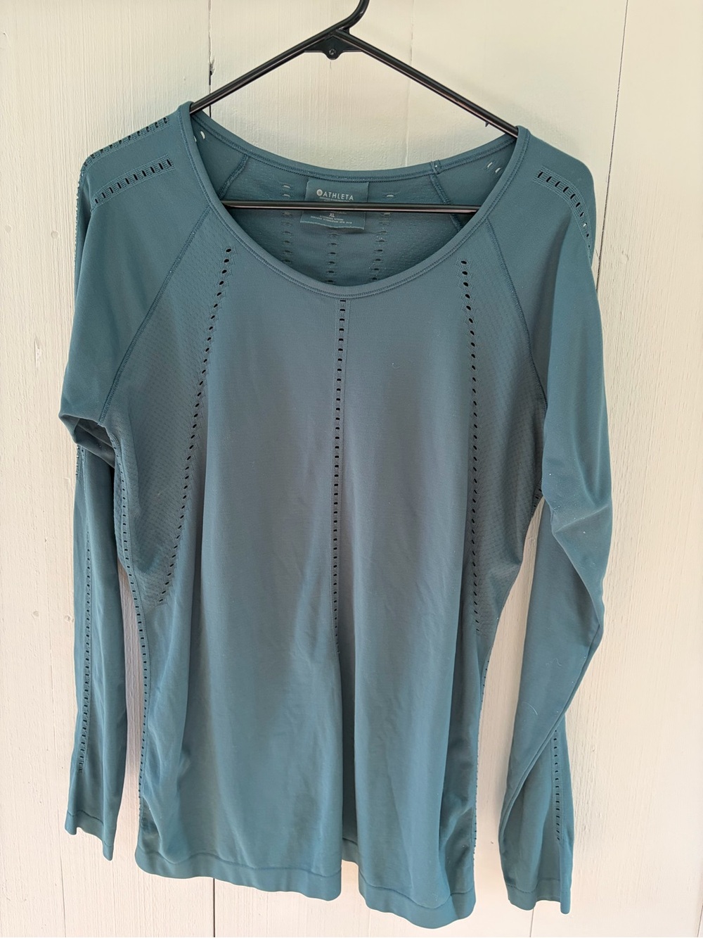 Athleta Long Sleeve Perforated Performance Top